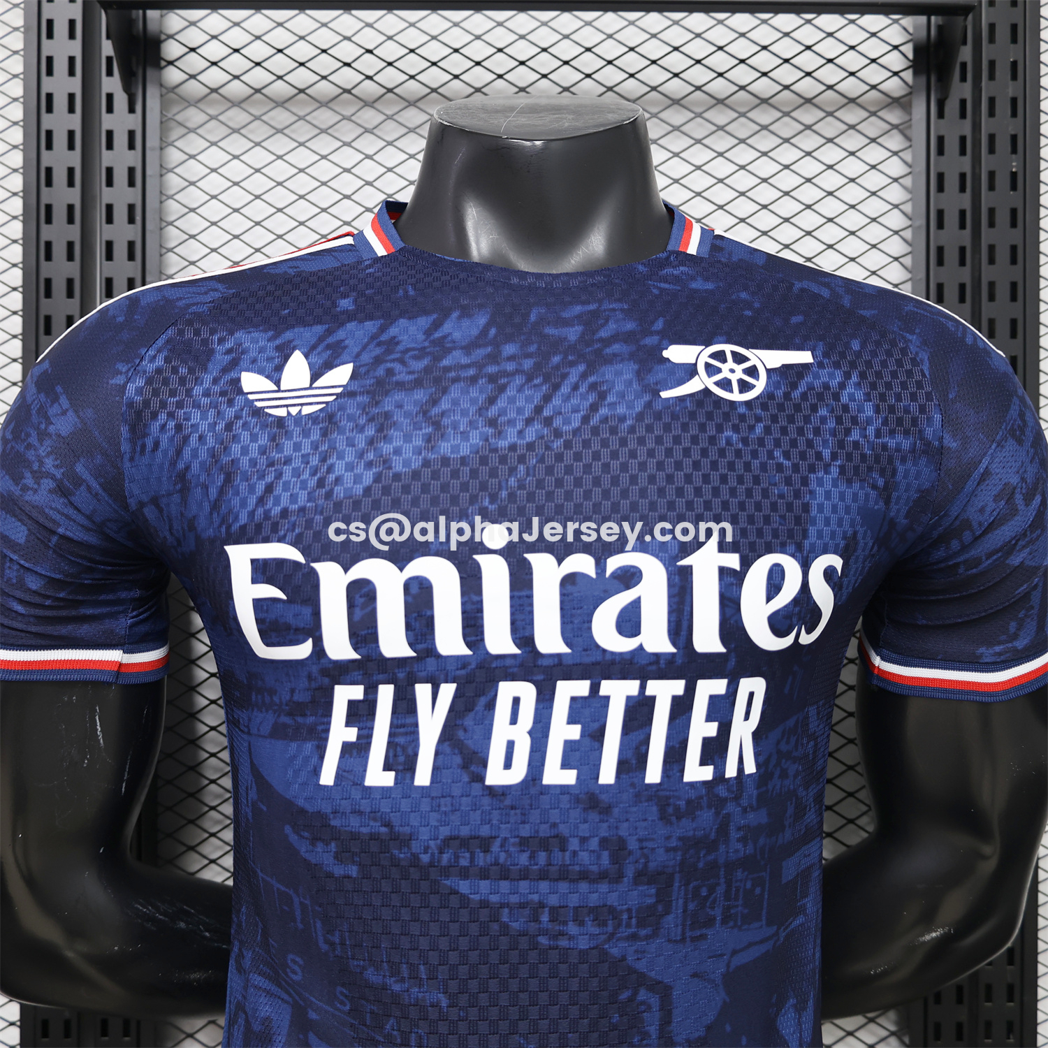 AJ-AlphaJersey-Arsenal 26-27 Dark Blue Digital Pattern Cannon Special Edition Jersey - Player Version