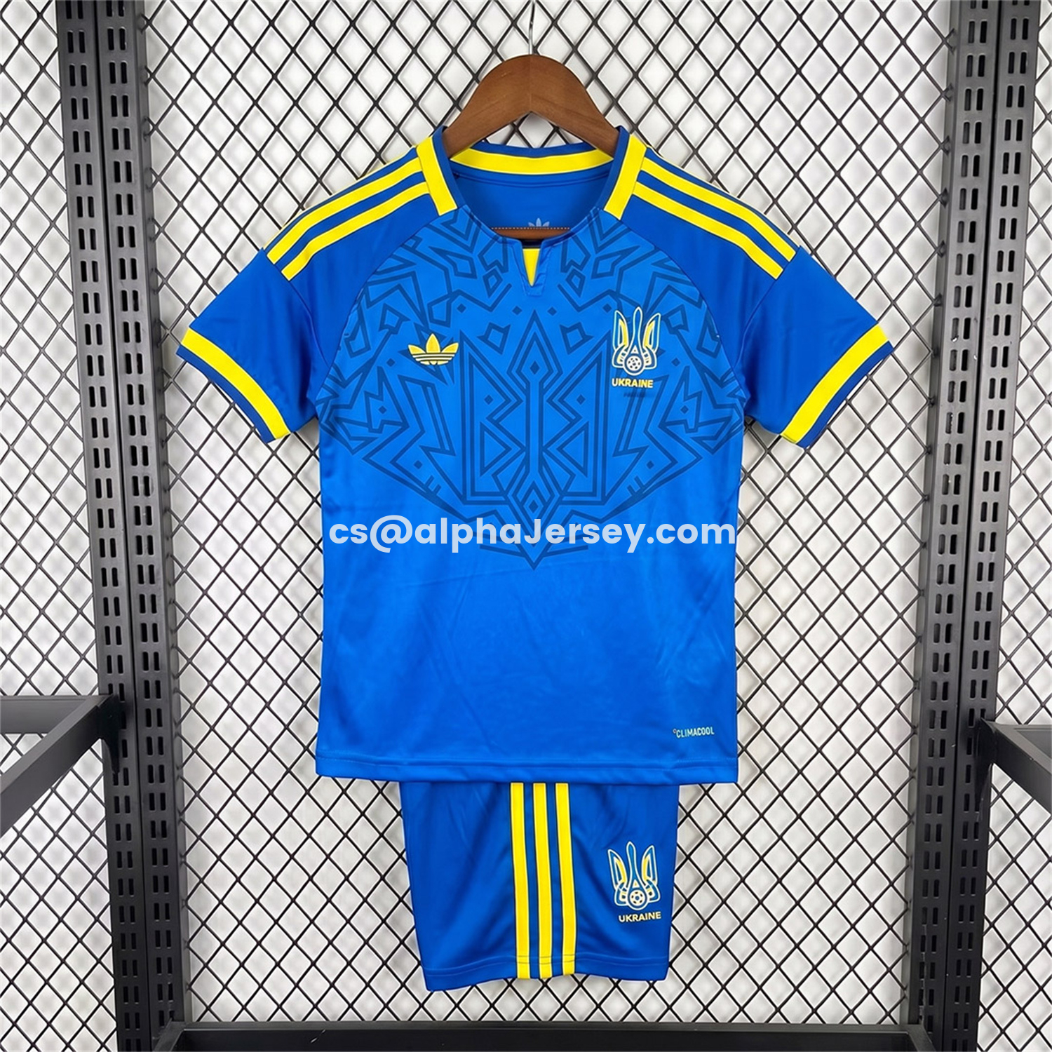 AJ-AlphaJersey-Ukraine 2026 Away Kids Kit