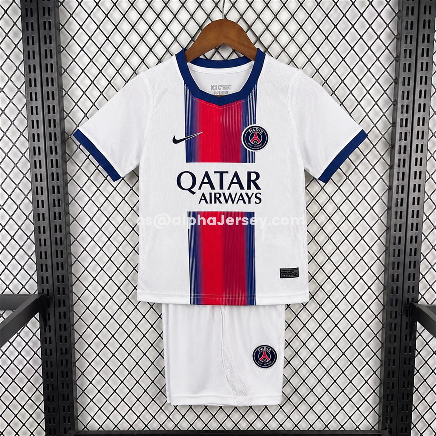 AJ-AlphaJersey-Paris Saint-Germain PSG 26-27 Away Kids Kit