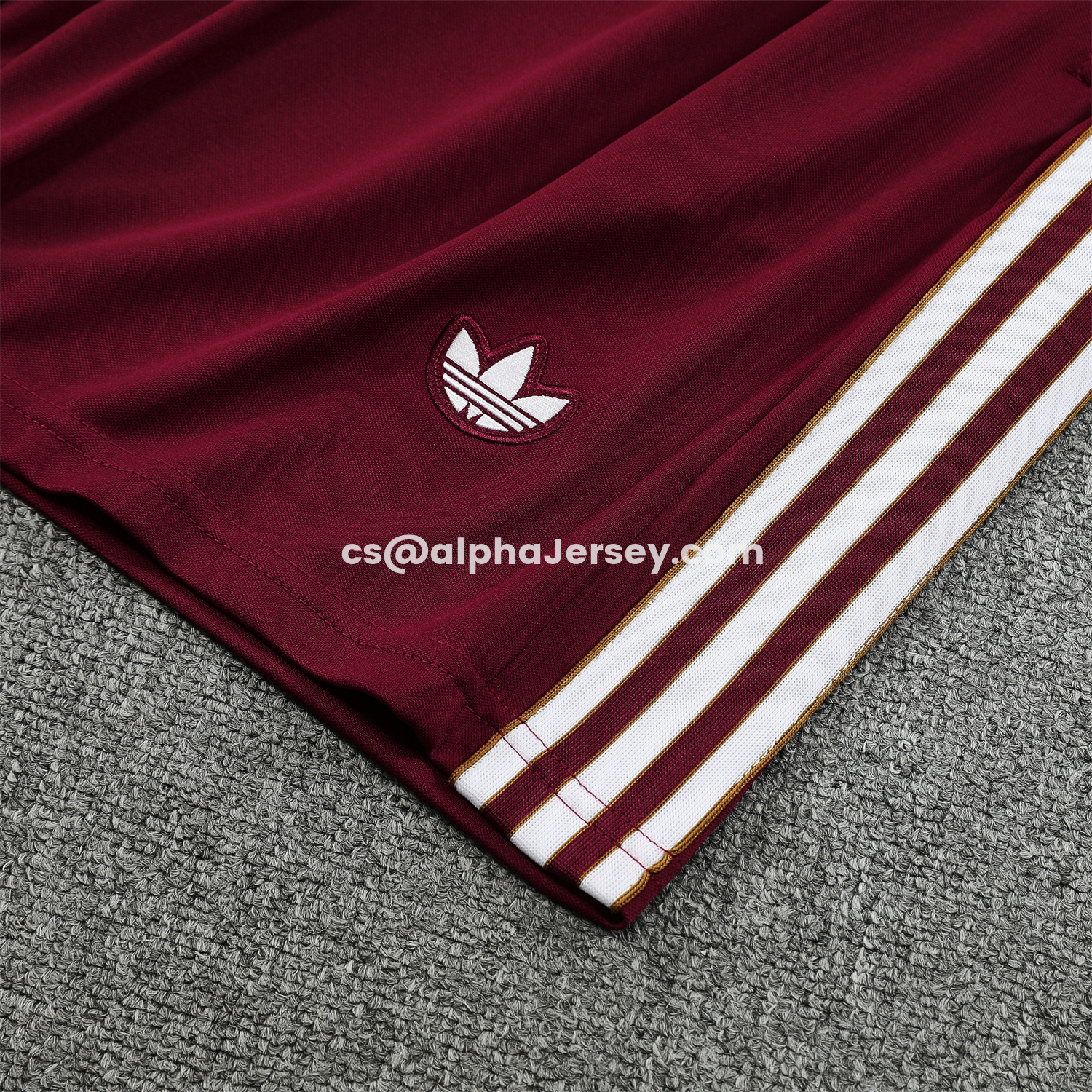 AJ-AlphaJersey-Arsenal 25-26 Retro Style Vest Training Set - Burgundy With White Stripes Top & Pants