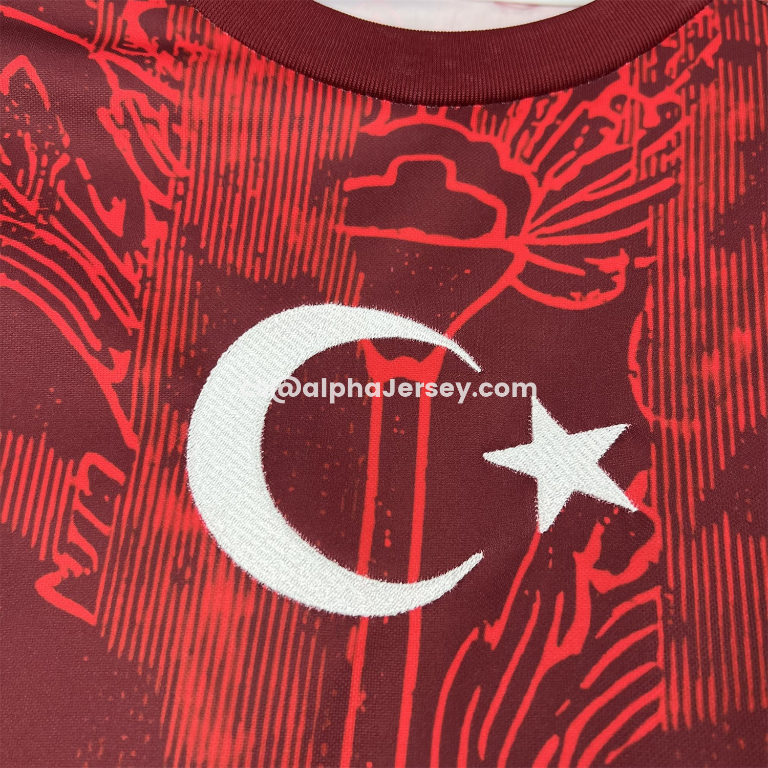 AJ-AlphaJersey-Turkey 2026 Red With Dark Red Patterns Special Edition Jersey - Fans Version