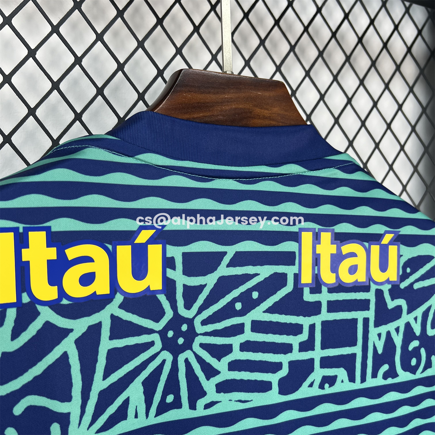 AJ-AlphaJersey-Retro Brazil 2024 Blue Pre-Match Training Jersey - Fans Version
