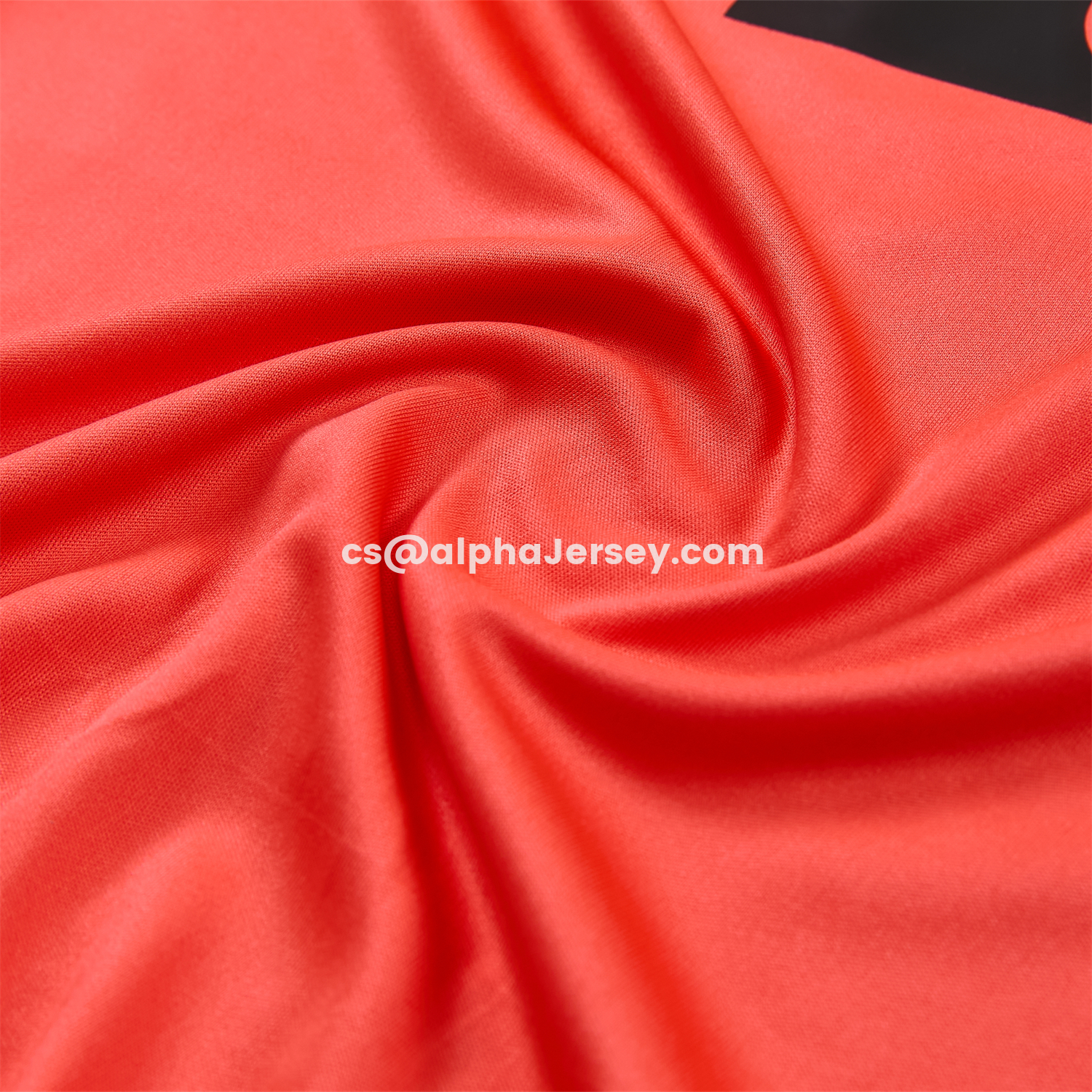 AJ-AlphaJersey-Bayern Munich 25-26 Short-Sleeve Training Set - Coral With Black Accents Top & Black With Coral Accents Pants