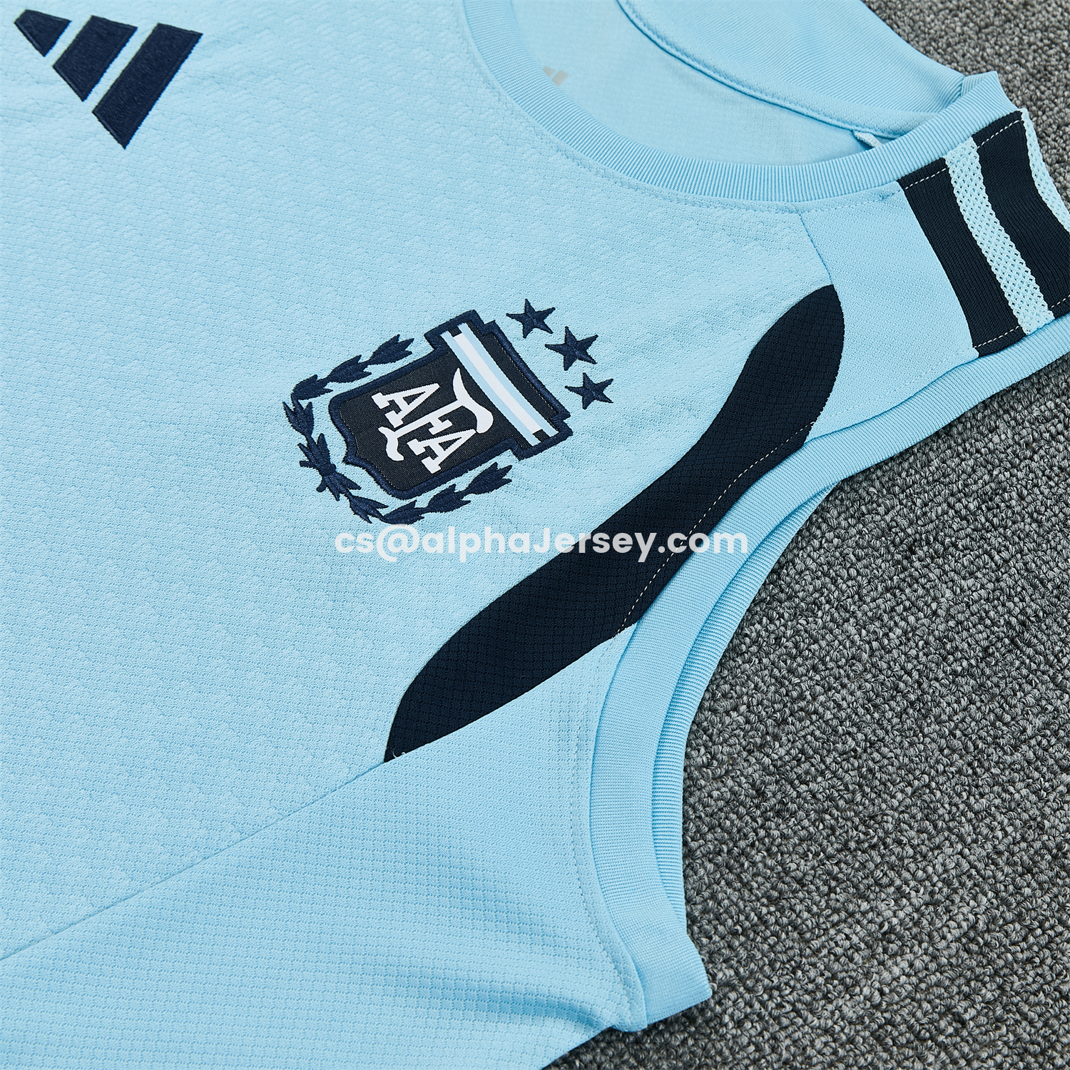 AJ-AlphaJersey-Argentina 2026 Vest Training Set - Light Blue Top & Dark Blue Pants
