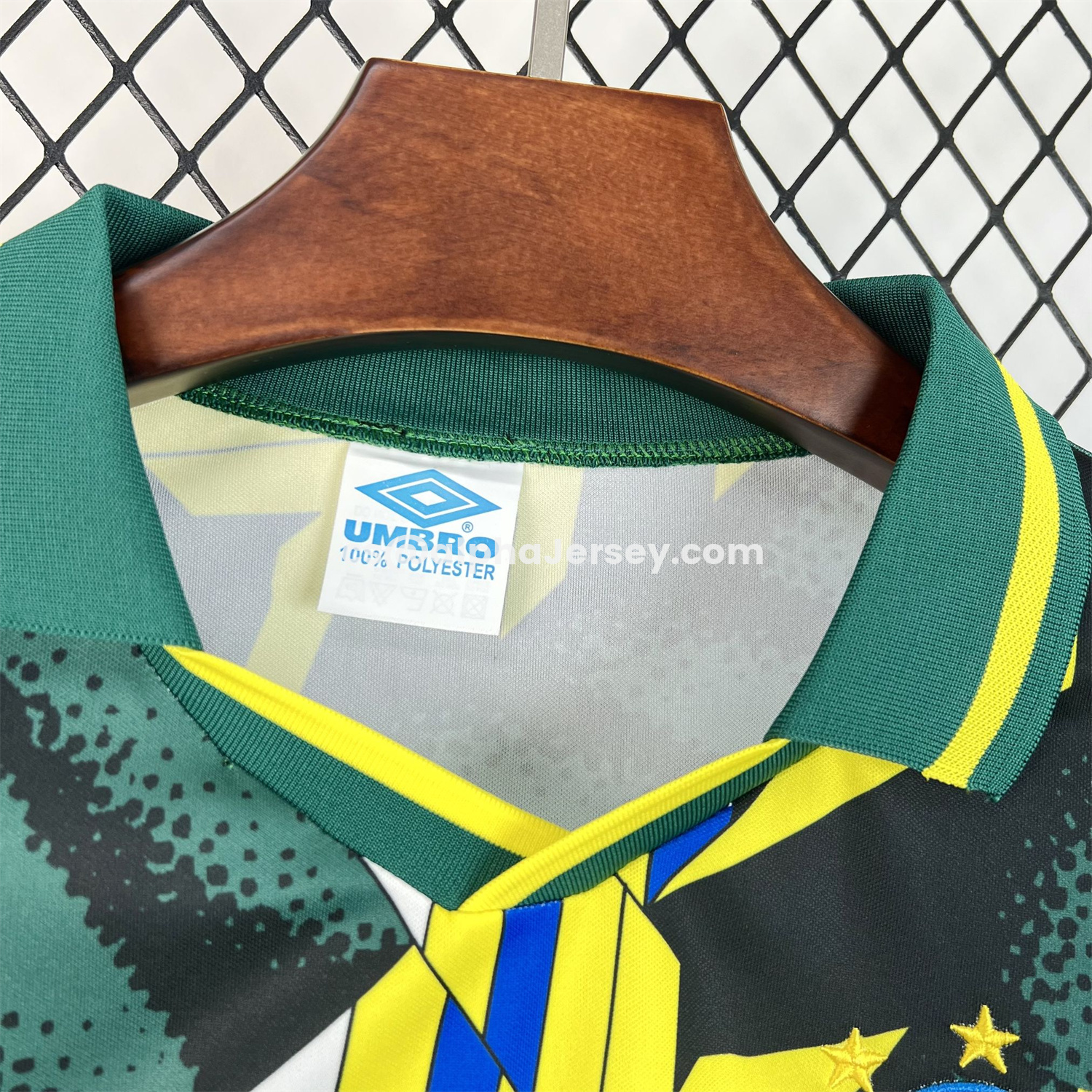 AJ-AlphaJersey-Retro Brazil 1994 Long Sleeves Goalkeeper Jersey