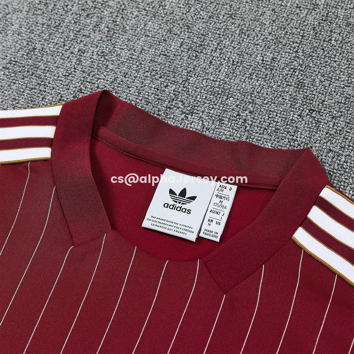 AJ-AlphaJersey-Arsenal 25-26 Retro Style Short-Sleeve Training Set - Dark Red With White Stripes Top & Pants