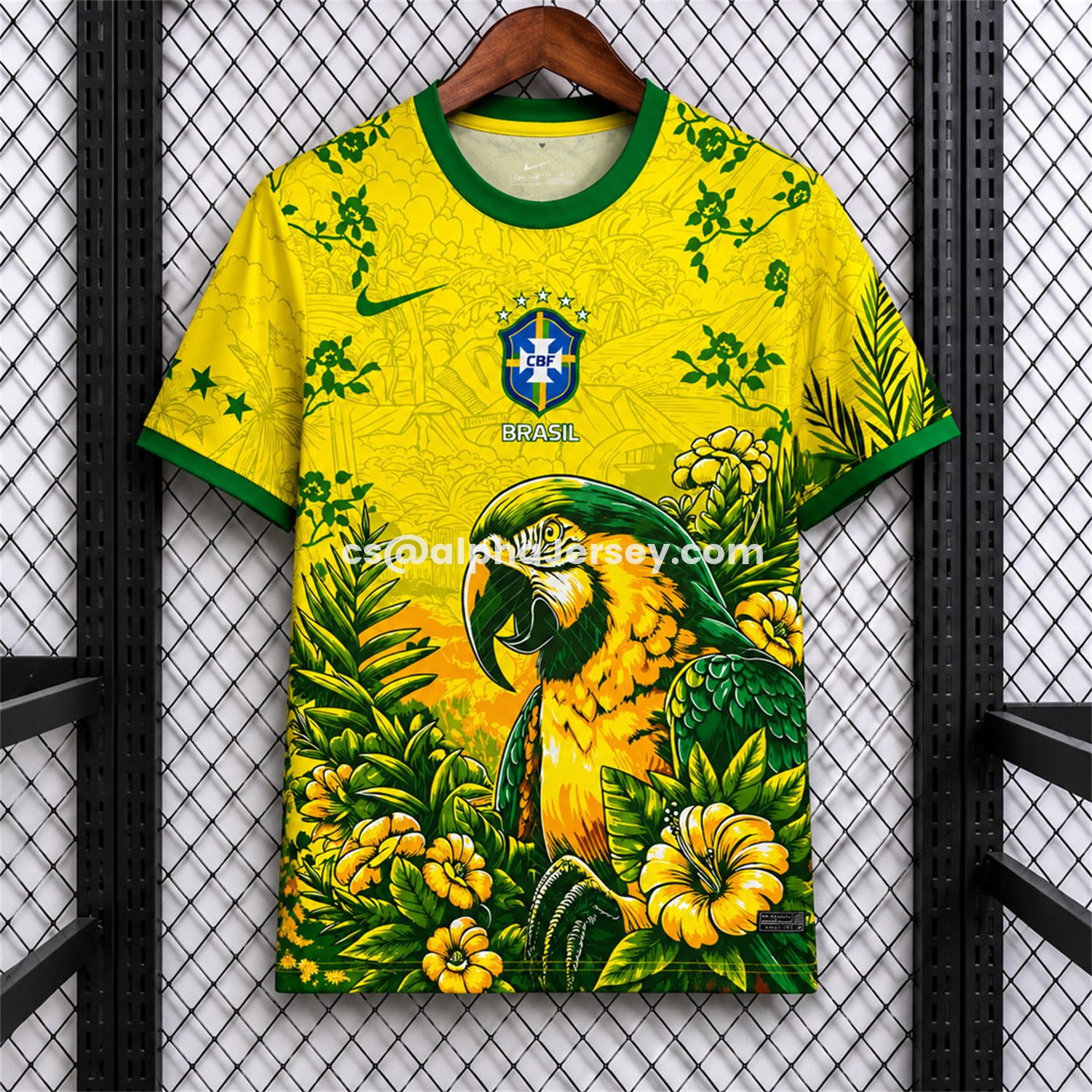 AJ-AlphaJersey-Brazil 2026 Parrot Yellow Special Jersey - Fans Version