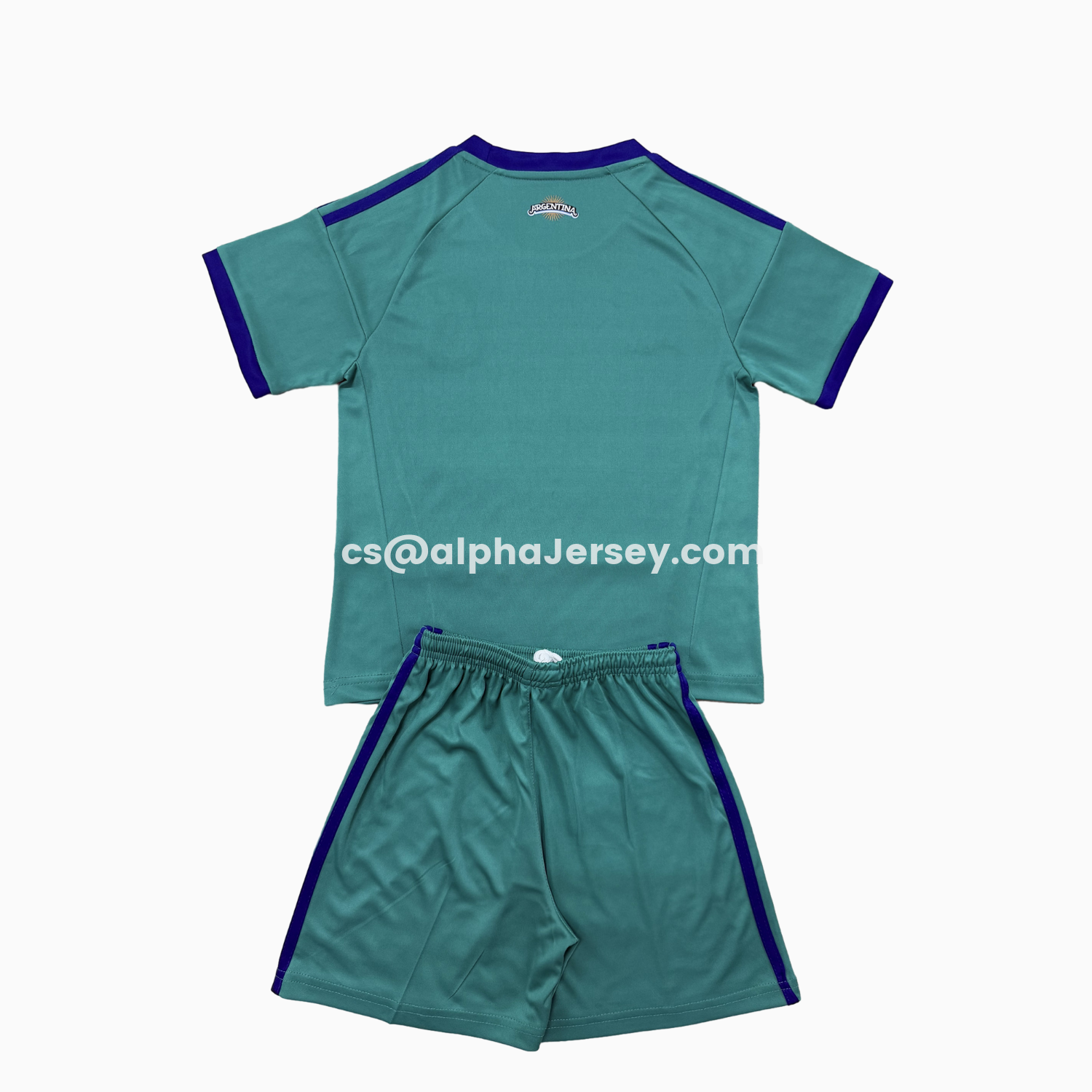 AJ-AlphaJersey-Argentina 2026 Green Goalkeeper Jersey Kids Kit
