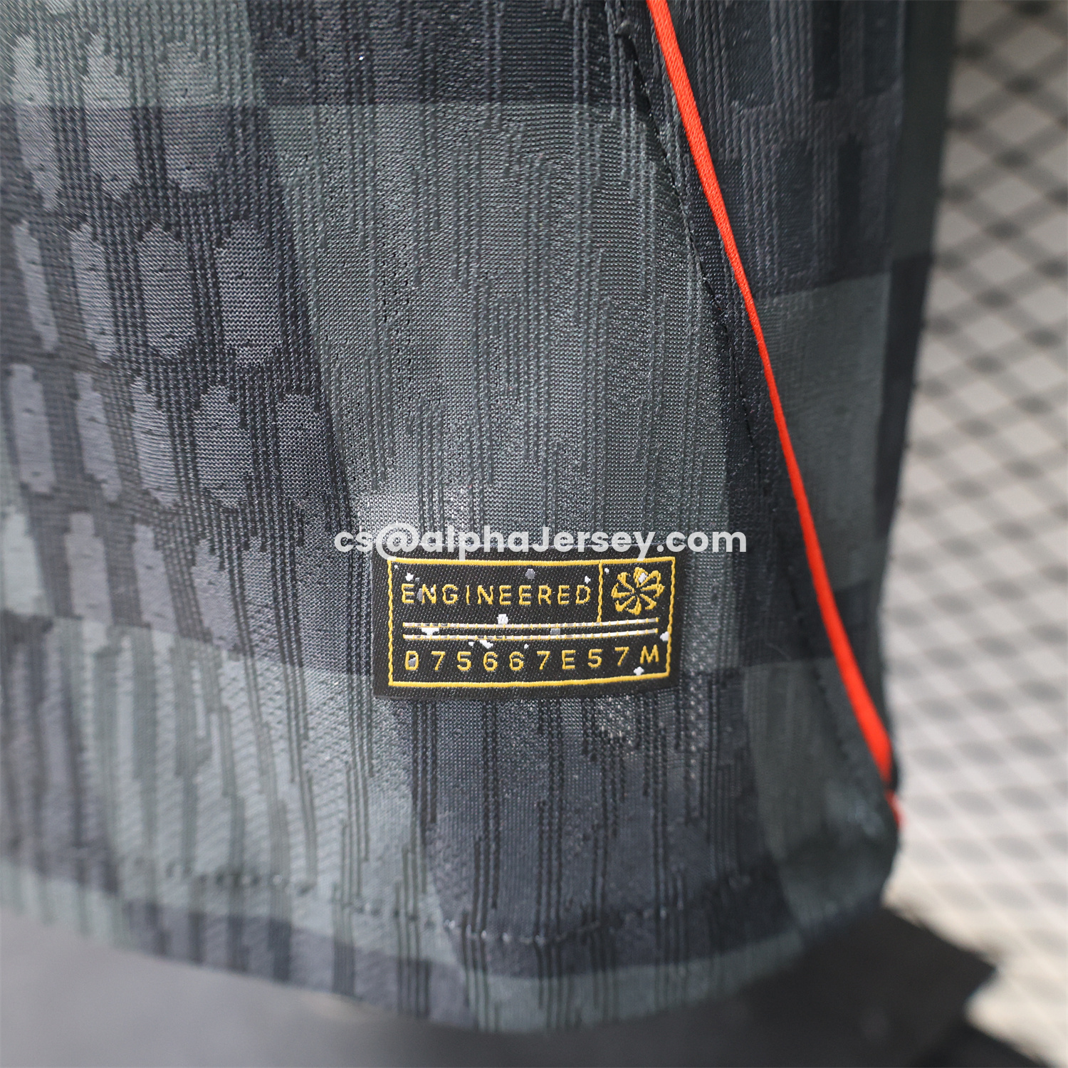 AJ-AlphaJersey-Croatia 2026 Dark Gray Checkered Pattern Checkerboard Special Edition Jersey - Player Version
