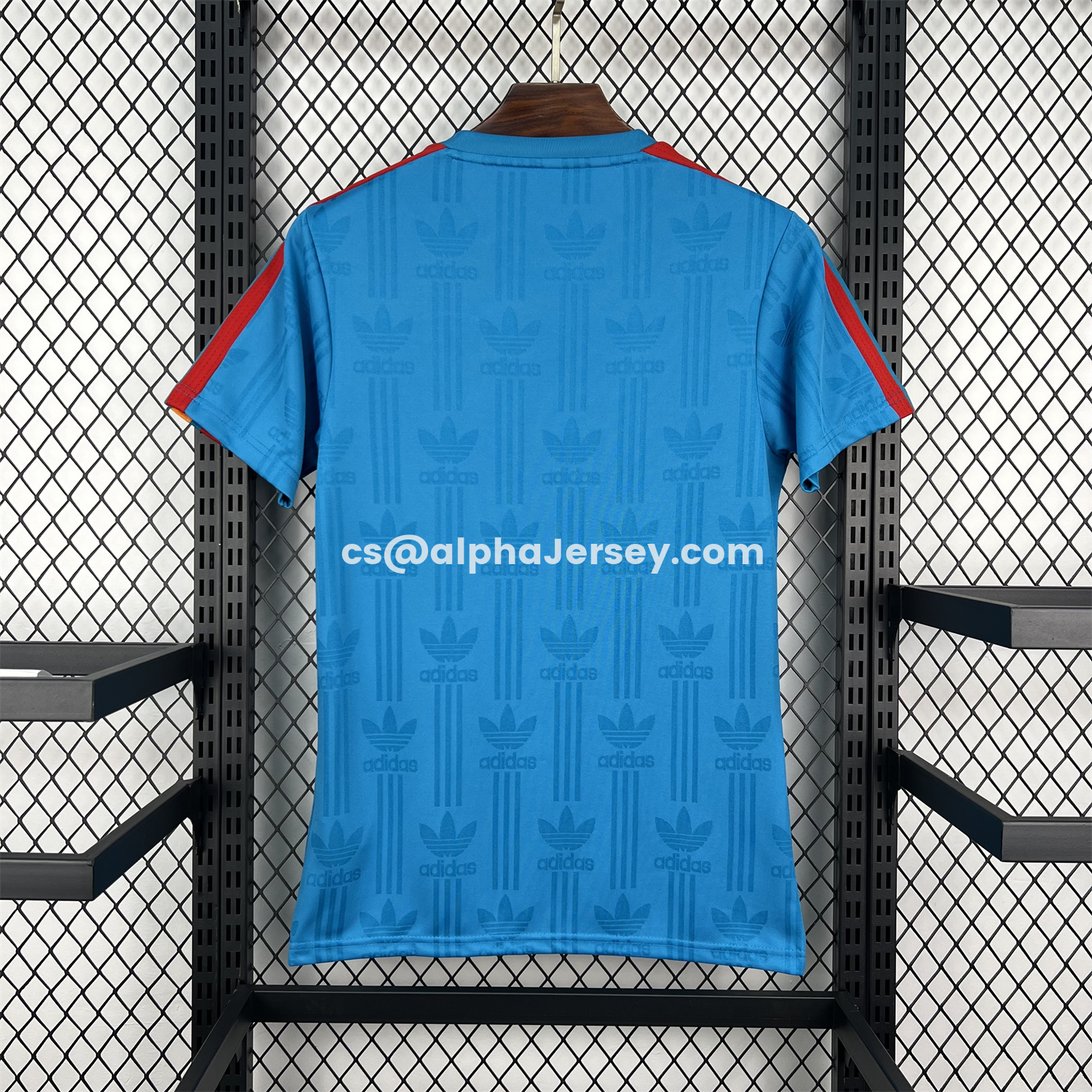 AJ-AlphaJersey-Spain 2026 Solid Blue With Red Trim Special Jersey - Fans Version