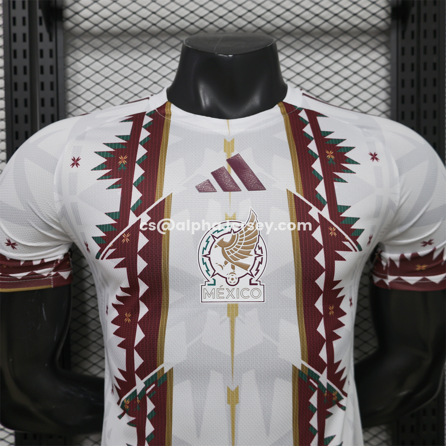 AJ-AlphaJersey-Mexico 2026 Maya Pattern Special Jersey - Player Version
