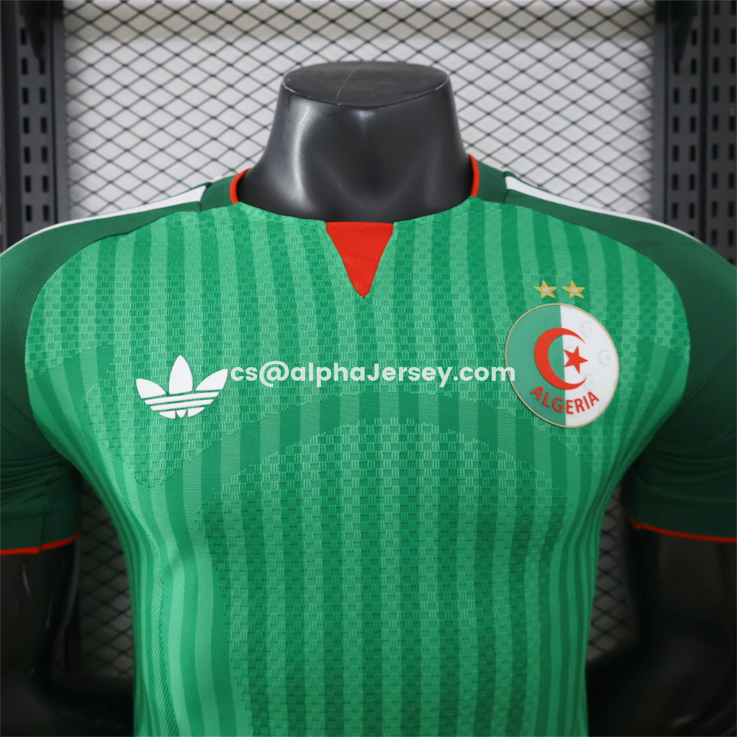 AJ-AlphaJersey-Algeria 2026 Away Green Jersey With 2 Stars - Player Version