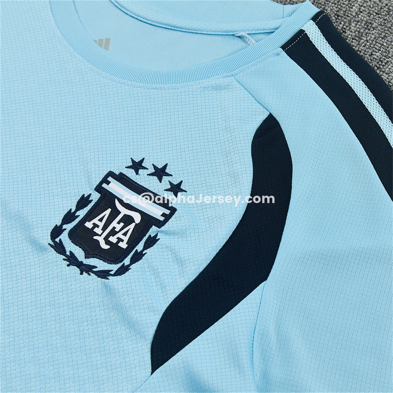 AJ-AlphaJersey-Argentina 2026 Short-Sleeve Training Set - Light Blue Top & Dark Blue Pants