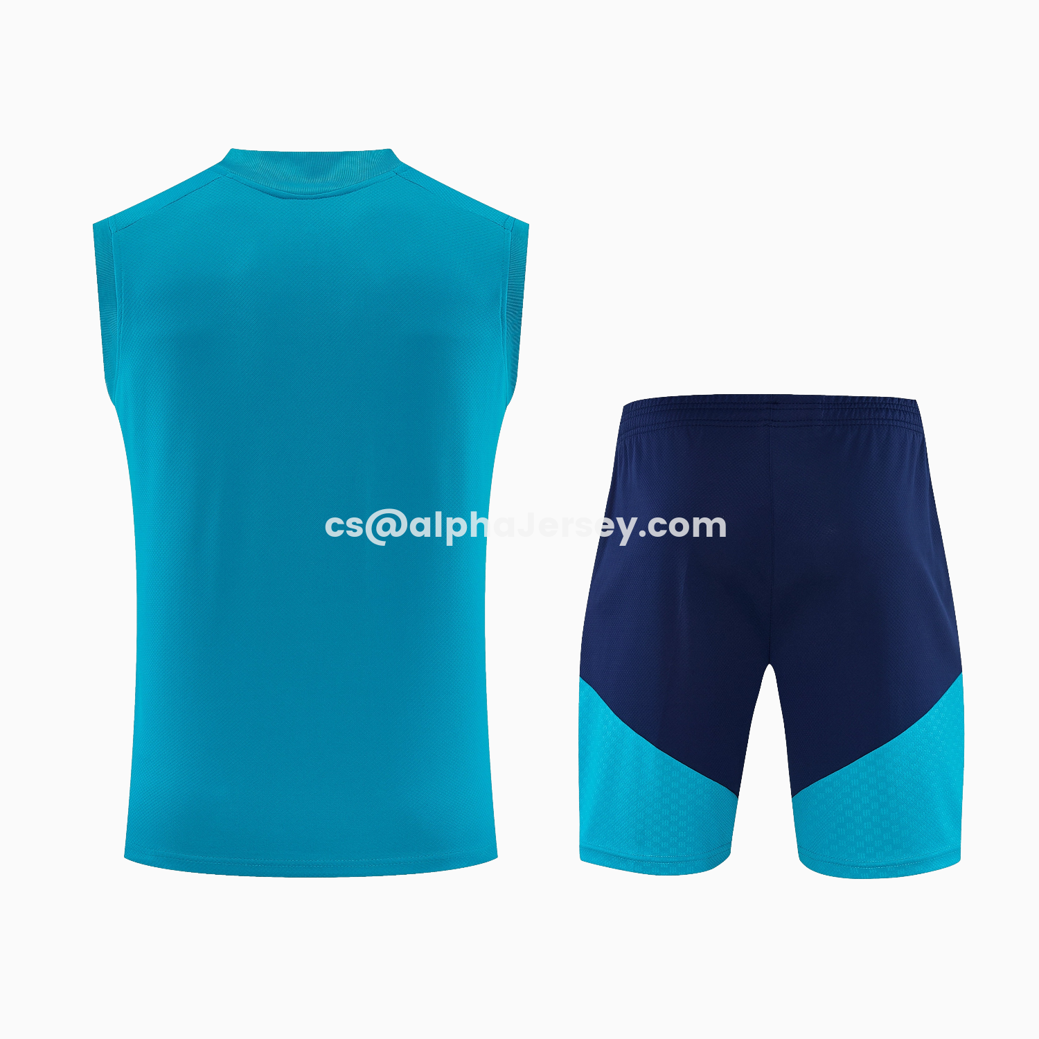 AJ-AlphaJersey-Spain 2026 Vest Training Set - Light Blue Top & Dark Blue Pants