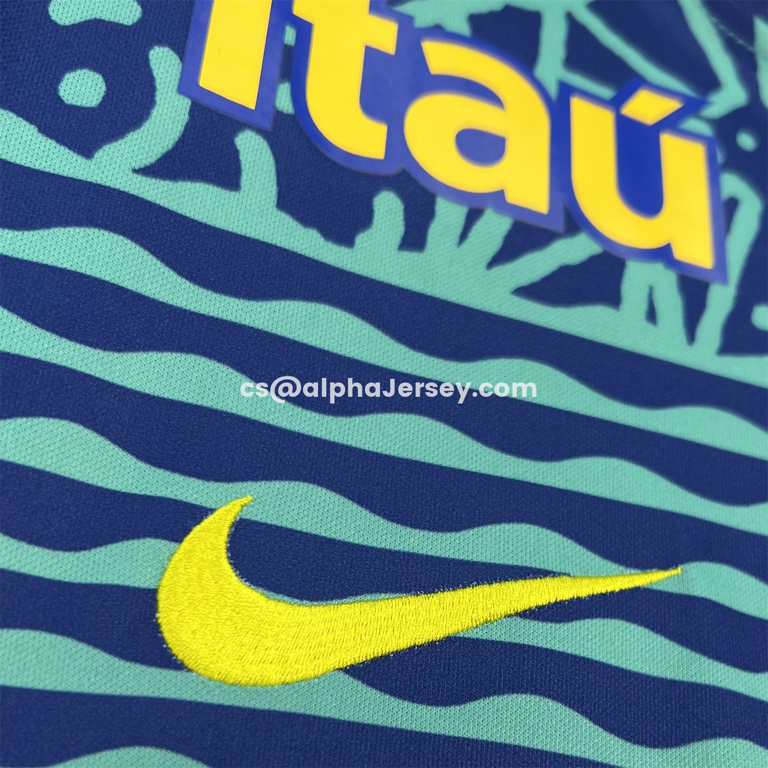 AJ-AlphaJersey-Retro Brazil 2024 Blue Pre-Match Training Jersey - Fans Version