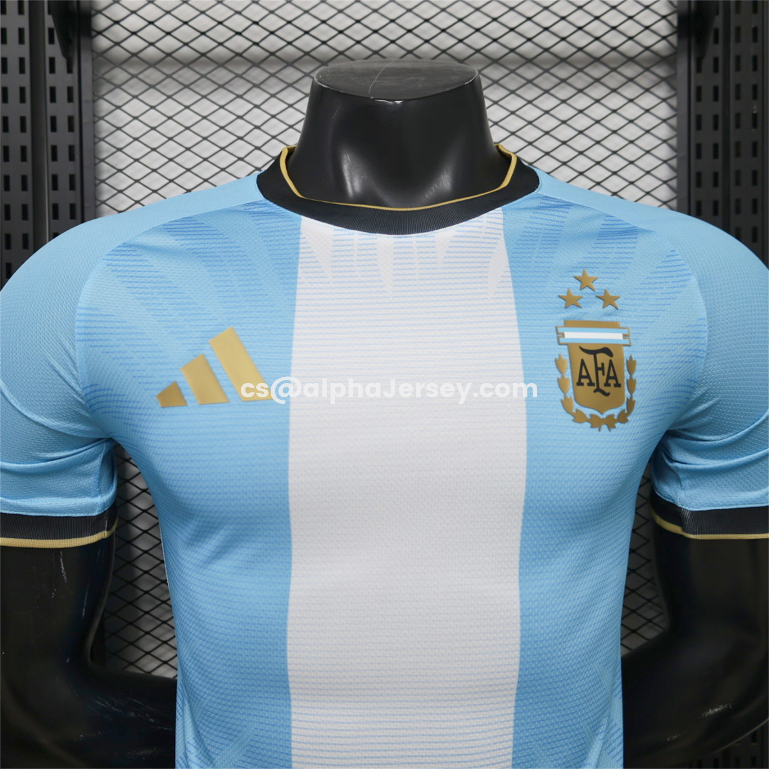 AJ-AlphaJersey-Argentina 2026 Blue And White Stripes Champions Commemorative Special Jersey - Player Version