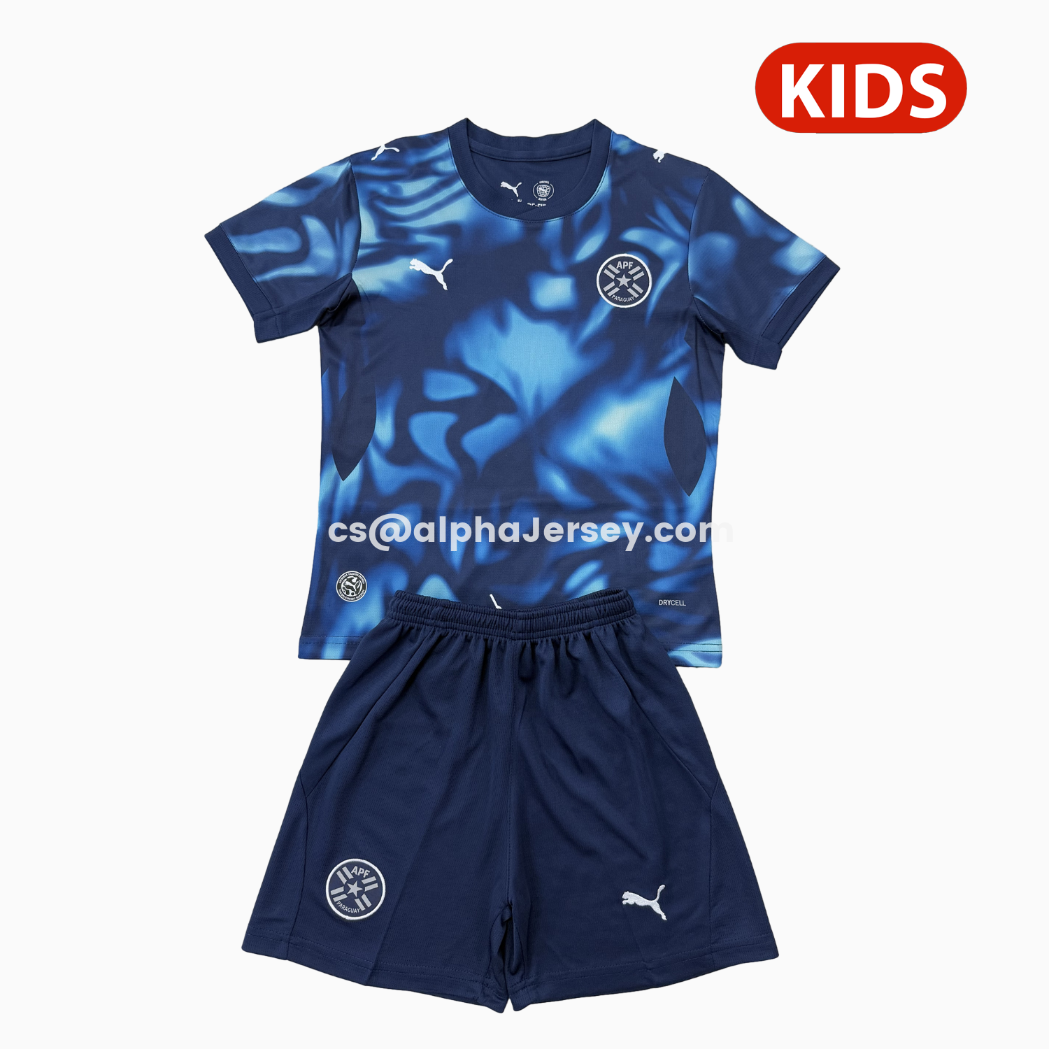 AJ-AlphaJersey-Paraguay 2026 Away Kids Kit