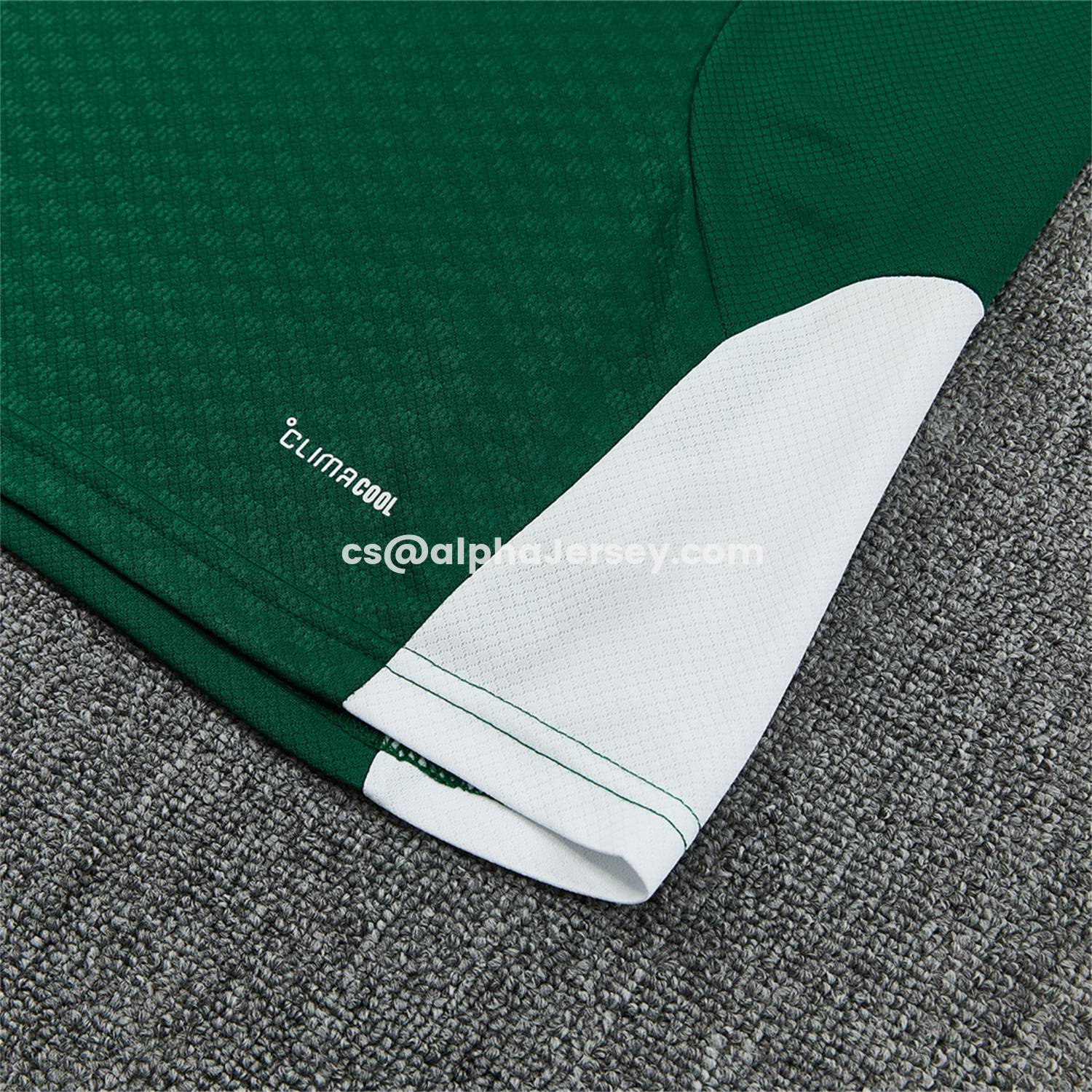 AJ-AlphaJersey-Italy 2026 Short-Sleeve Training Set - Green With White Top & Green With White Pants
