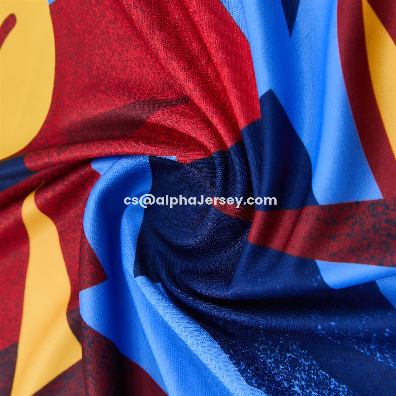 AJ-AlphaJersey-Barcelona 25-26 Short-Sleeve Training Set - Colors Top & Dark Blue With A Small Pink Detail Pants