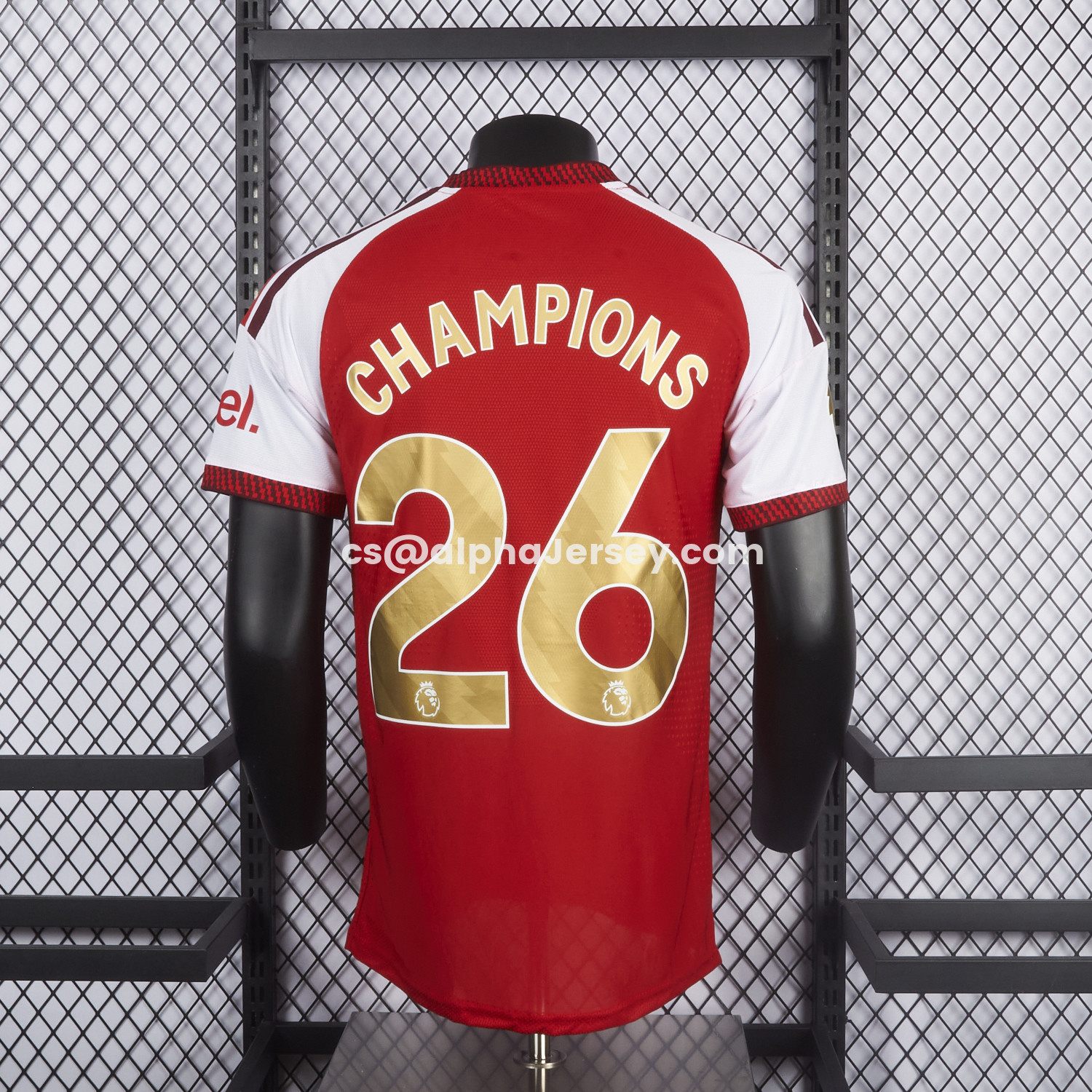 AJ-AlphaJersey-【Champion 26 Font】Arsenal 26-27 Home Jersey - Player Version