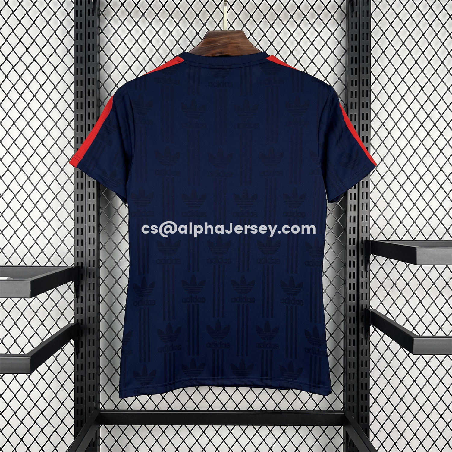 AJ-AlphaJersey-Spain 2026 Dark Blue With Red Accents Special Jersey - Fans Version