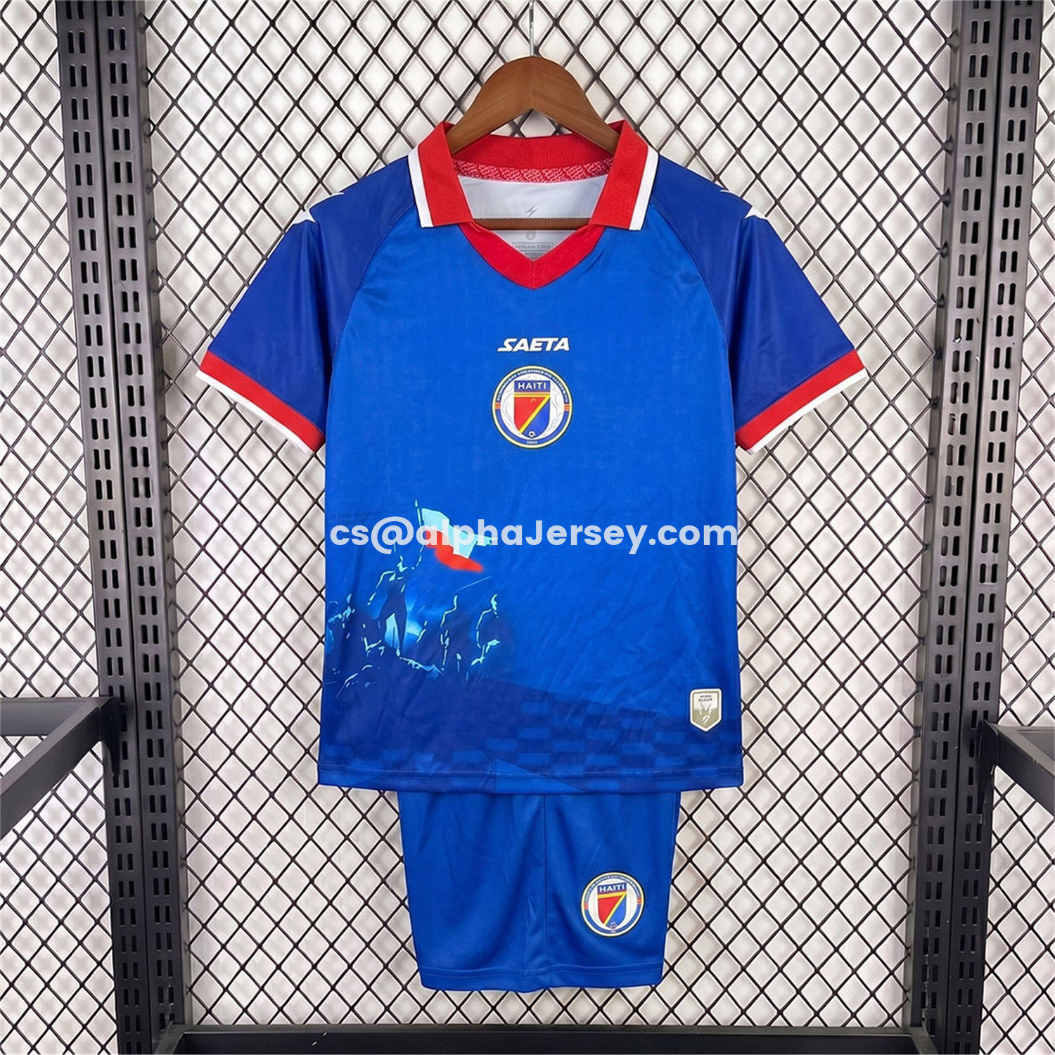 AJ-AlphaJersey-Haiti 2026 Home Kids Kit